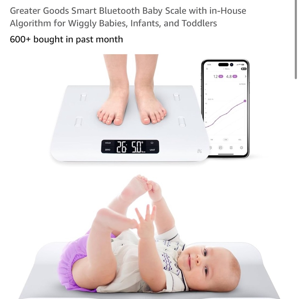 Greater Goods Smart Digital Bluetooth Baby Scale